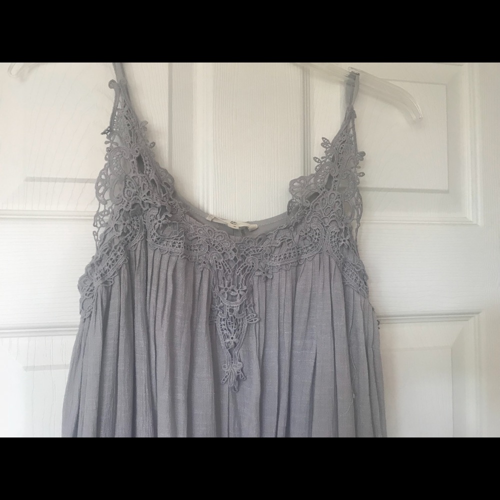 Gray lace dress